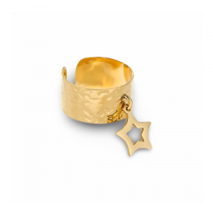 Bague martelé SWEETY STAR Doré
