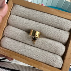 Bague Breloque Glitter Doré