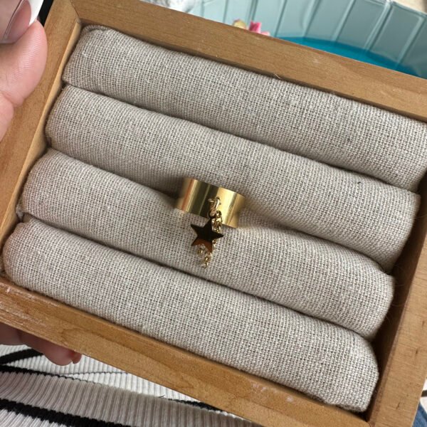 Bague Breloque Glitter Doré