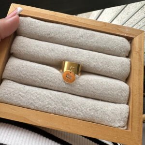 Bague Breloque Oeil Doré