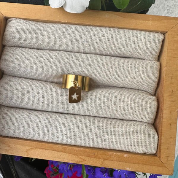 Bague Breloque carte étoile Doré