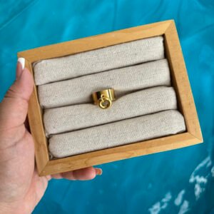 Bague Breloque donut Doré