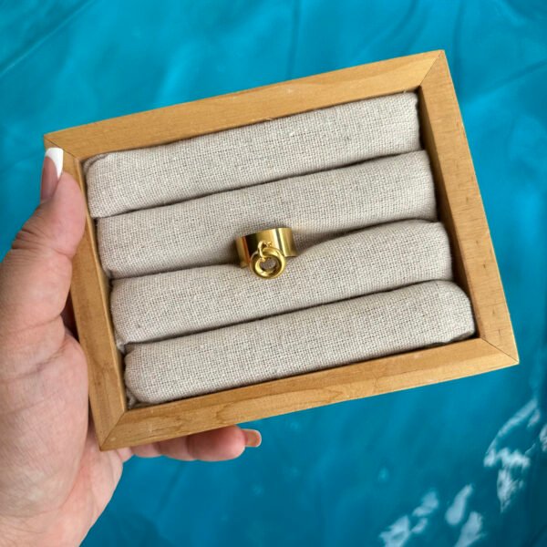 Bague Breloque donut Doré