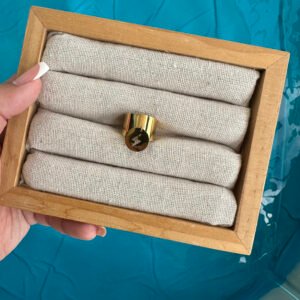 Bague Breloque éclair vide Doré