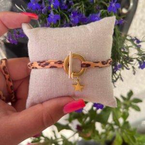 Bracelet TINYTIM doré Leopard