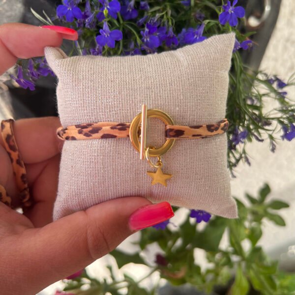 Bracelet TINYTIM doré Leopard